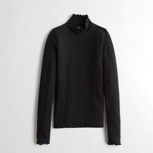 NEW!!! Mock Turtleneck Lettuce Edge Top